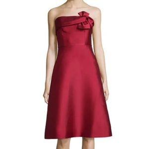 ERIN Erin Fetherston Ruscha Strapless with Bow Fit-n-Flare Fitted A-Line Dress